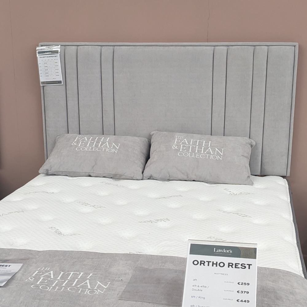 The Talbot Bumber Bed Set features a classic Talbot headboard with dual comfort Ortho Rest mattress and reinforced divan base, perfect to complete any room!