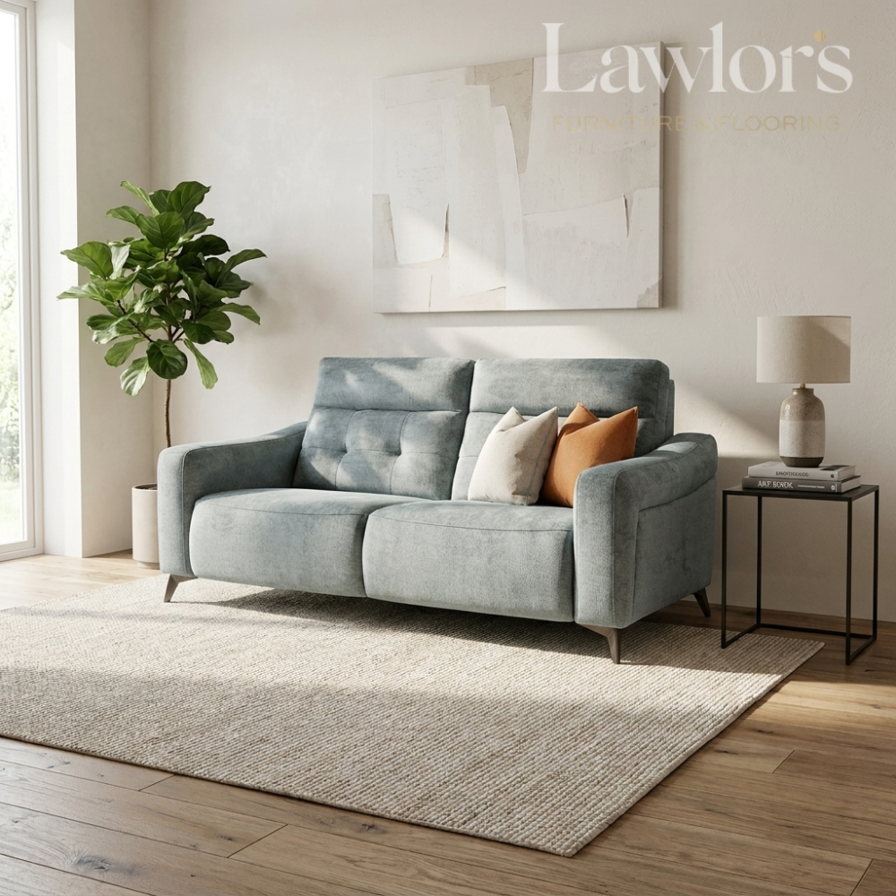 Gray 3 seater sofa in a living room