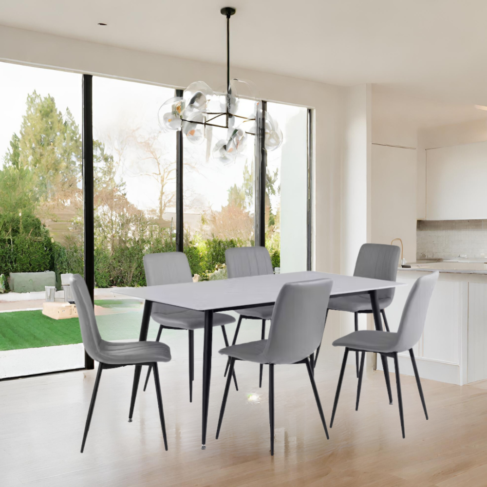 Sexton Table + 6 Chairs