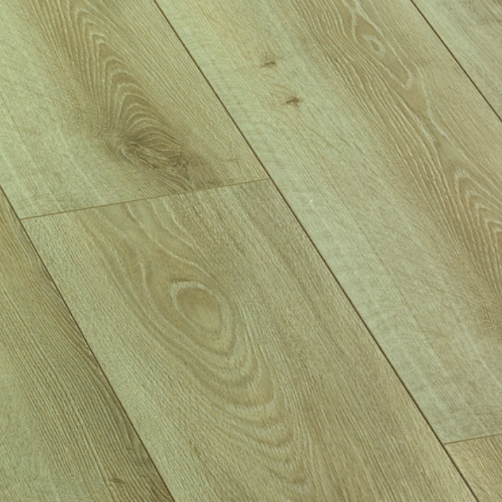The Vicence Plank Laminate Flooring - 12mm features Water-resistant, AC6-rated durability and underfloor heating compatible.