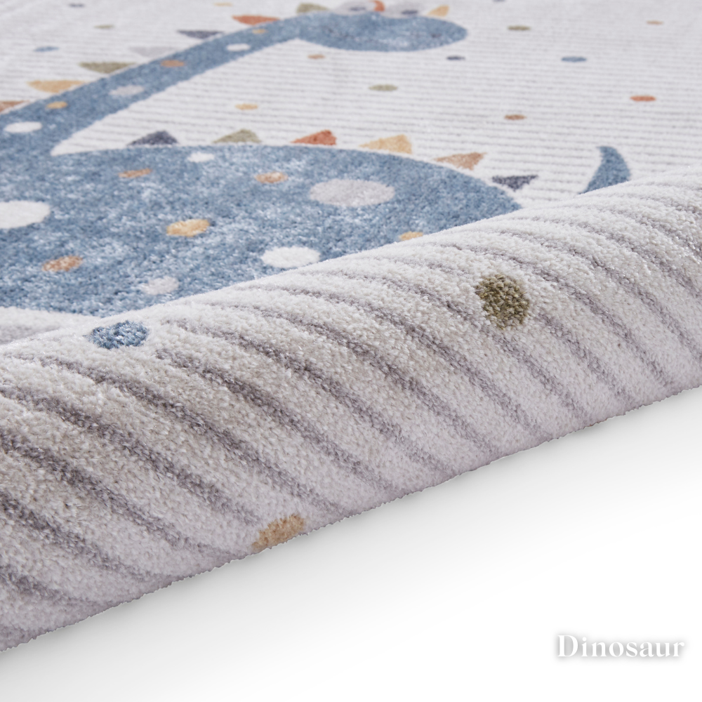 Add joy with the Vida Kids Collection Machine Made Rugs featuring playful designs like lions, pandas & rainbows while also being soft and durable