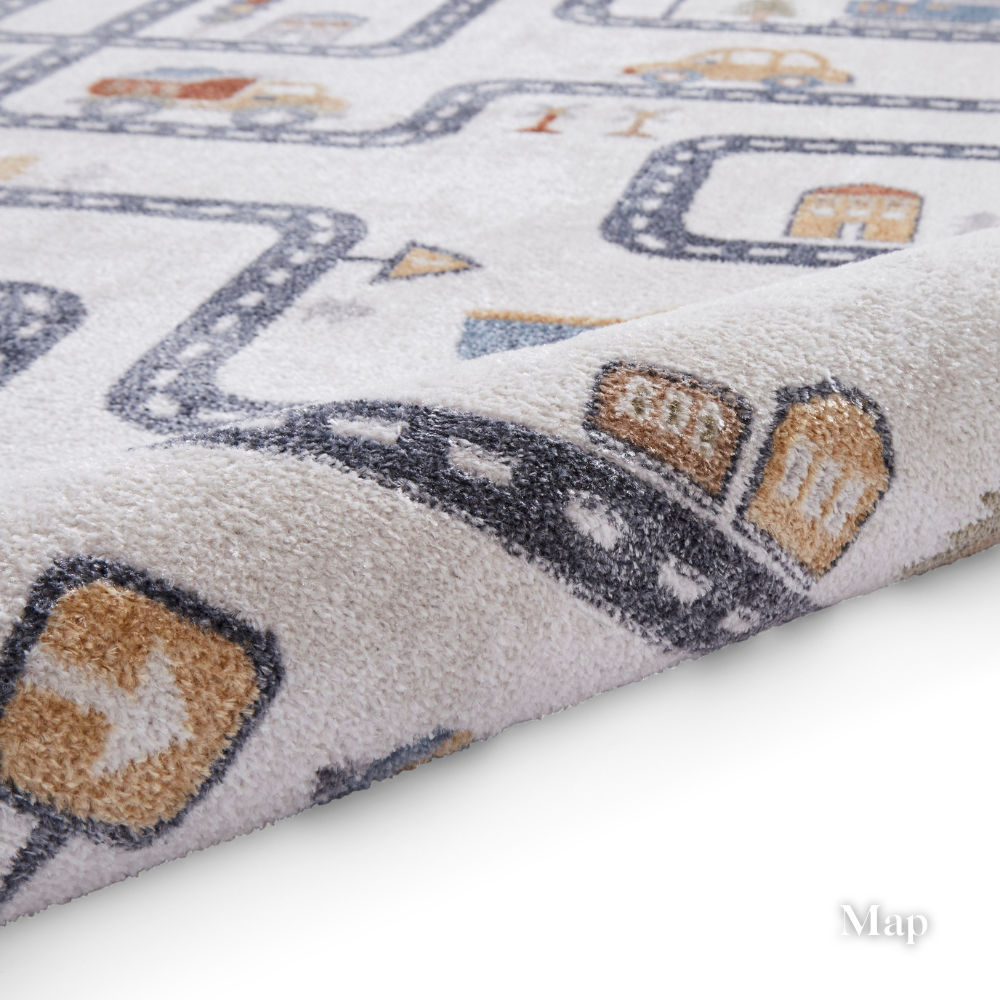 Add joy with the Vida Kids Collection Machine Made Rugs featuring playful designs like lions, pandas & rainbows while also being soft and durable