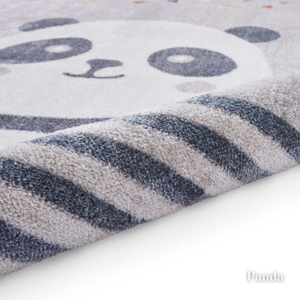 Add joy with the Vida Kids Collection Machine Made Rugs featuring playful designs like lions, pandas & rainbows while also being soft and durable