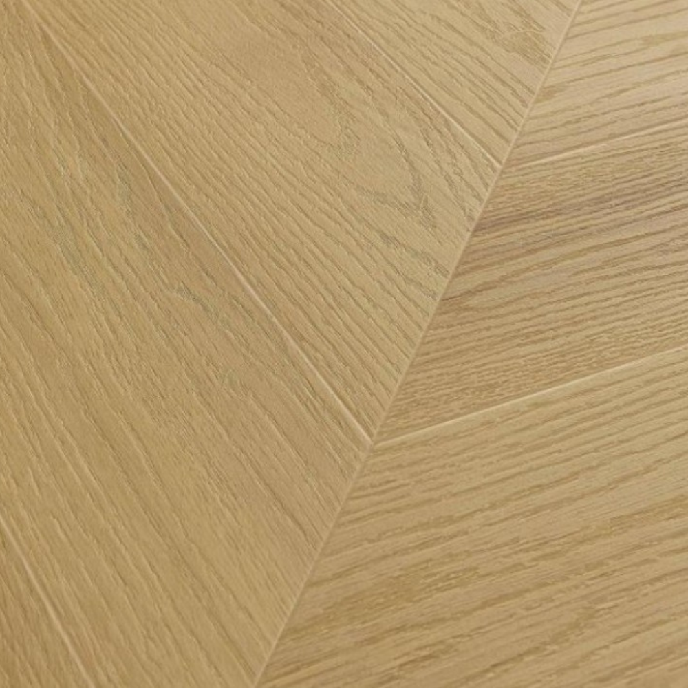 The Virgin Oak Chevron SPC Flooring features elegant chevron design, waterproof mineral core, 25 year warranty and Titanium Nano finish for durability