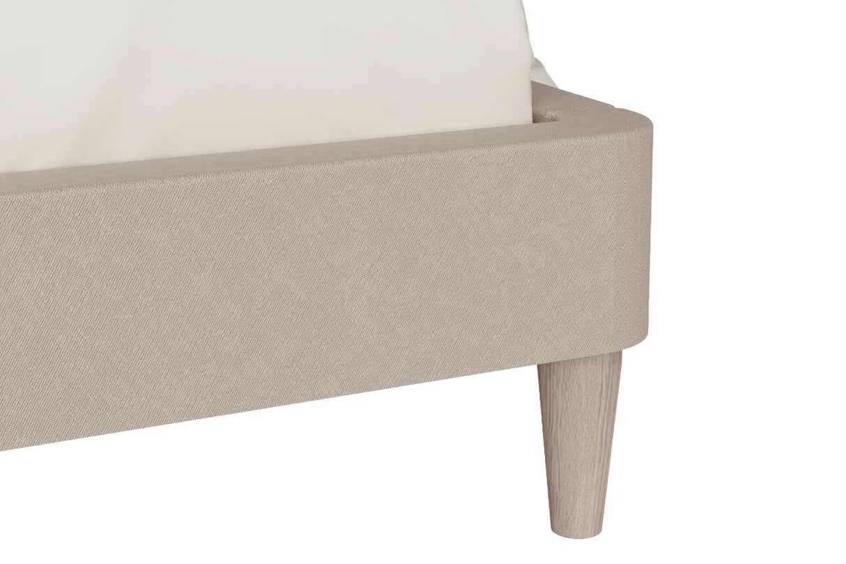 The Zahra Bed 6ft in Parisian Cream features wood grain ash veneer, making it the epitome of style and elegance, adding a touch of class to any bedroom.