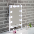Add some glamour with the 12 Bulb LED Hollywood Makeup Mirror with Swivel Stand - 410mm featuring a compact design, swivel function and 12 stylish bulbs