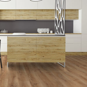 The Celtic Oak Laminate Flooring - 12mm features AC5-rated durability, warm brown tones and a 30-year warranty.