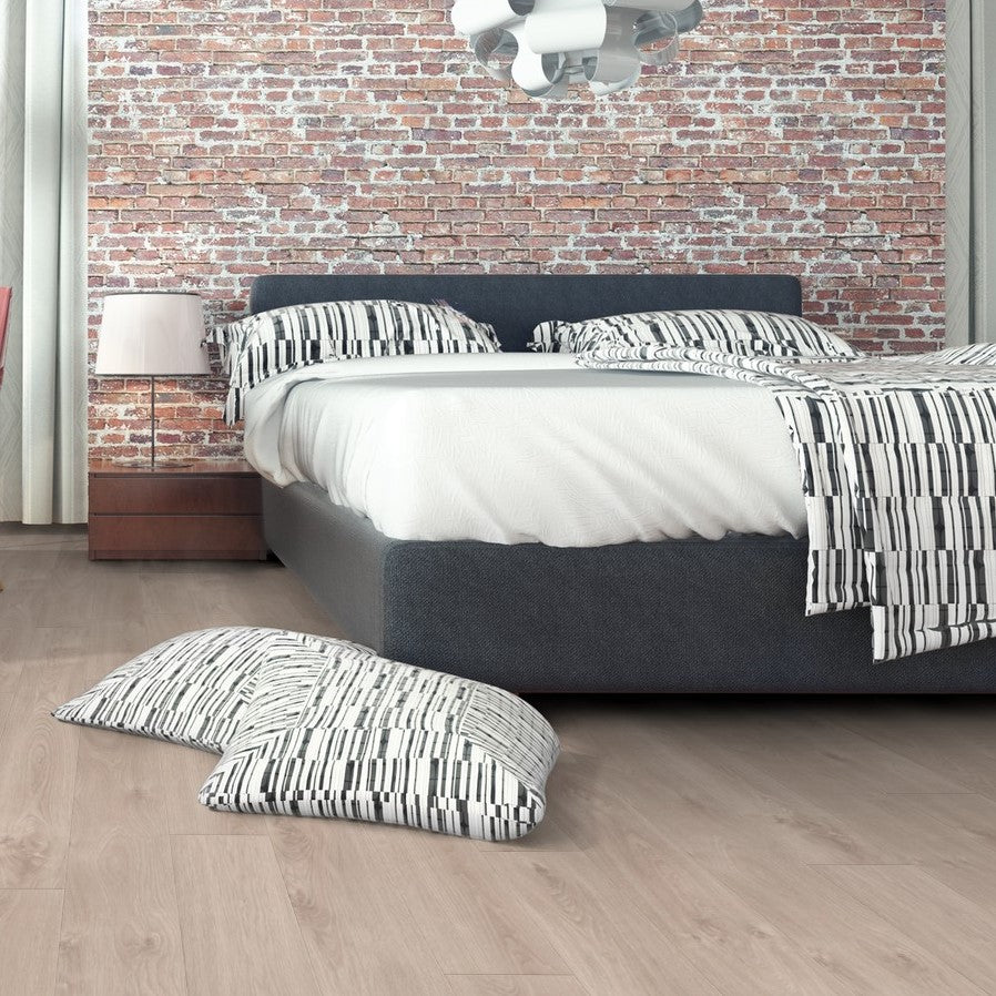 The Masala Oak Laminate Flooring - 12mm offers AC5 durability, grey tones and a 30-year warranty, for both style and longevity.