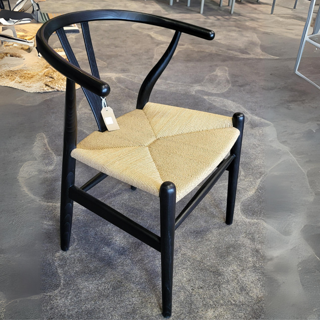 Newport Wishbone Dining Chair - Black