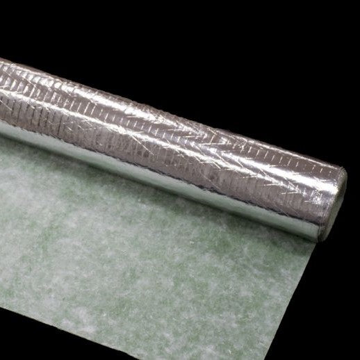 The Acousta Silver Underlay Roll - 2mm features high-density insulation for hard floors, absorbs sound and vibrations and levels uneven surfaces, and is easy to lay with 1m x 10m rolls.