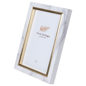 Marble Effect Frame with Gold