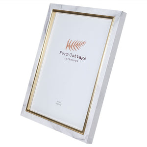 Marble Effect Frame with Gold