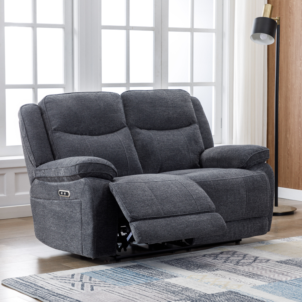 Hayden Recliner Sofa Set 3+2+1 - Dark Grey