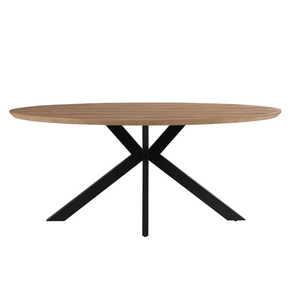 Malin Oval Dining Table 2.2m Light Walnut