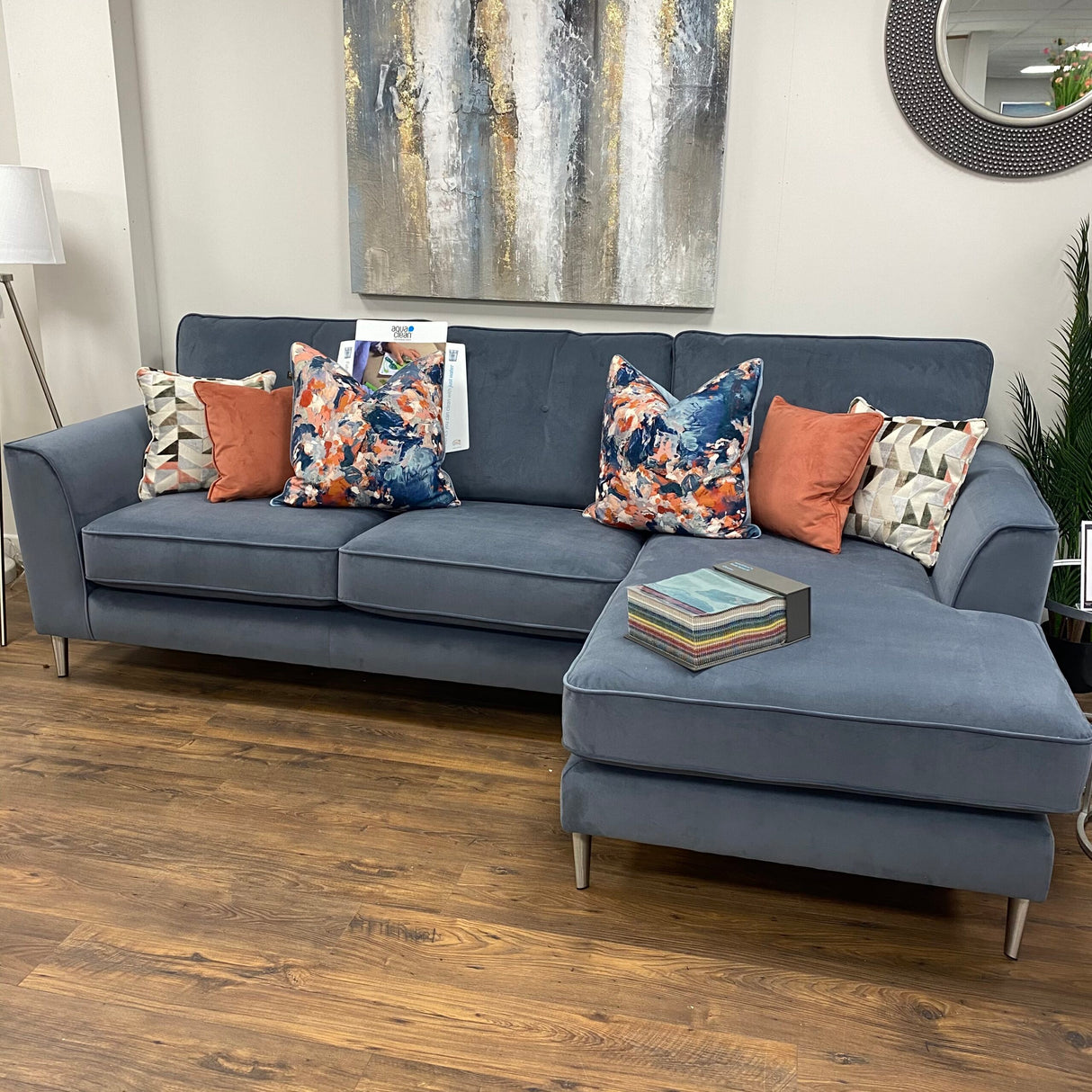 The Lincoln Sofa is a bespoke sofa that can be fully custom to your need and is finished with aqua clean fabric