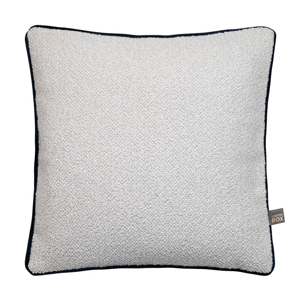 Scatter Box Leighton 43x43cm Cushion, Ecru/Navy