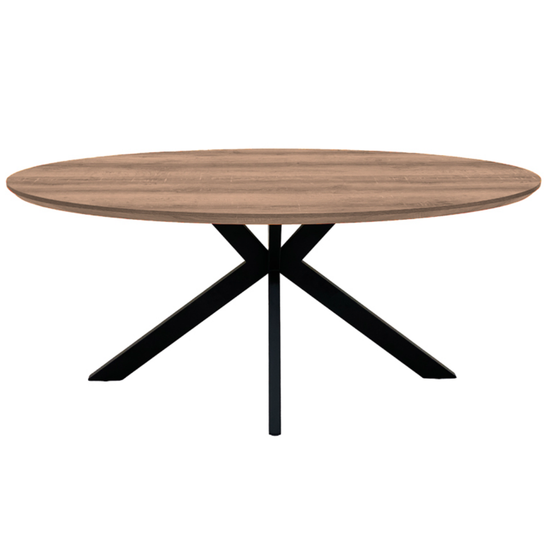 Malin Oval Dining Table 2.2m Light Walnut