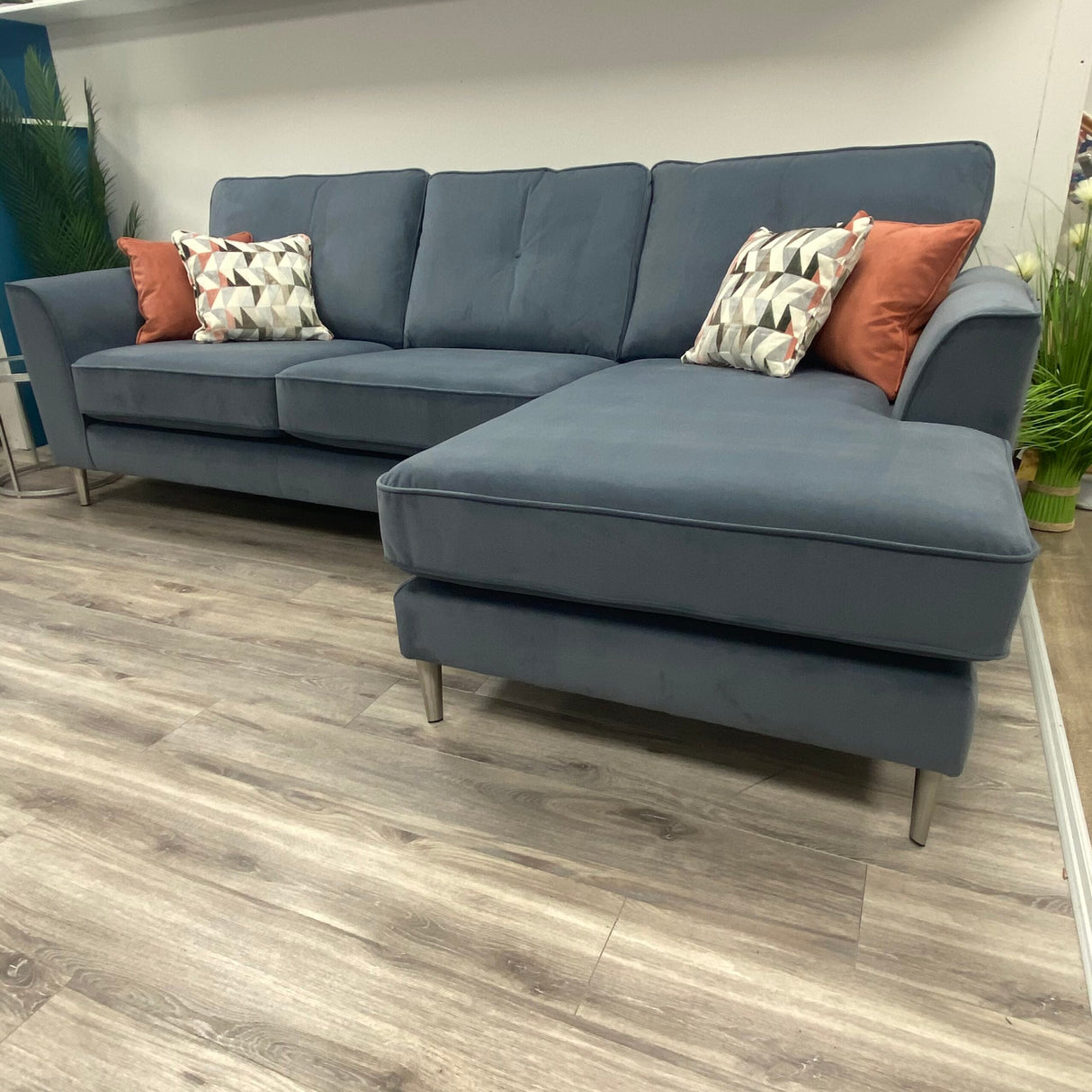 The Lincoln Sofa is a bespoke sofa that can be fully custom to your need and is finished with aqua clean fabric