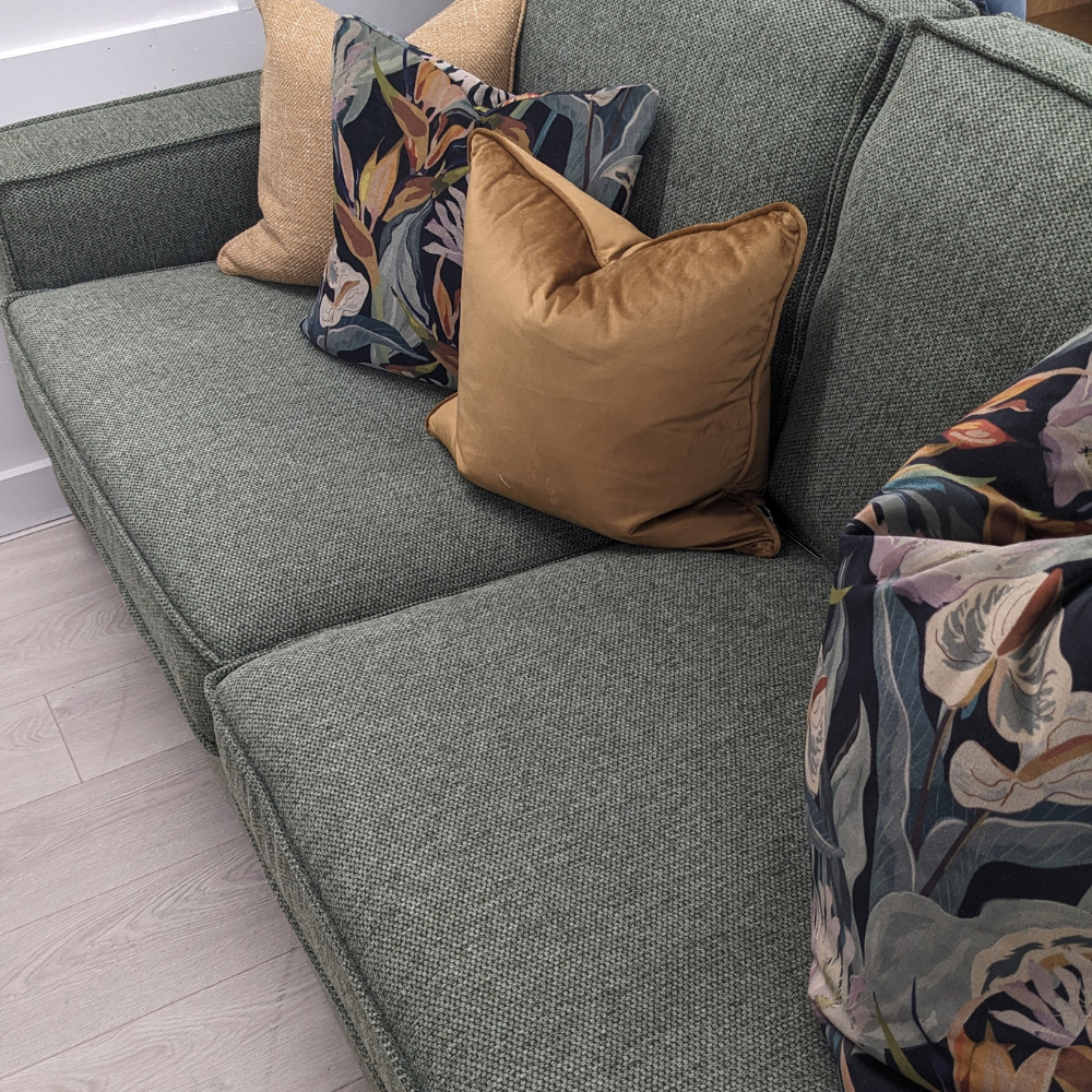 The Ada Sofa Bed in Green combines modern style and practicality, plush seating and durable fabric that will brighten up any living room space