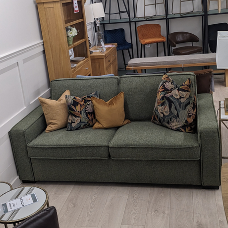 The Ada Sofa Bed in Green combines modern style and practicality, plush seating and durable fabric that will brighten up any living room space