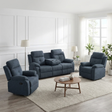 Slate Grey 3+1+1 recliner sofa set in a living room setting