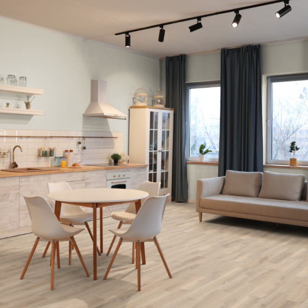 The Alexandria Oak Engineered Flooring - 15mm features warm tones, whitewashed grain, easy installation and durable European craftsmanship