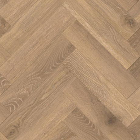 The Alicante Herringbone Laminate Flooring - 12mm features AC6-rated, underfloor heating compatible, classic herringbone design.