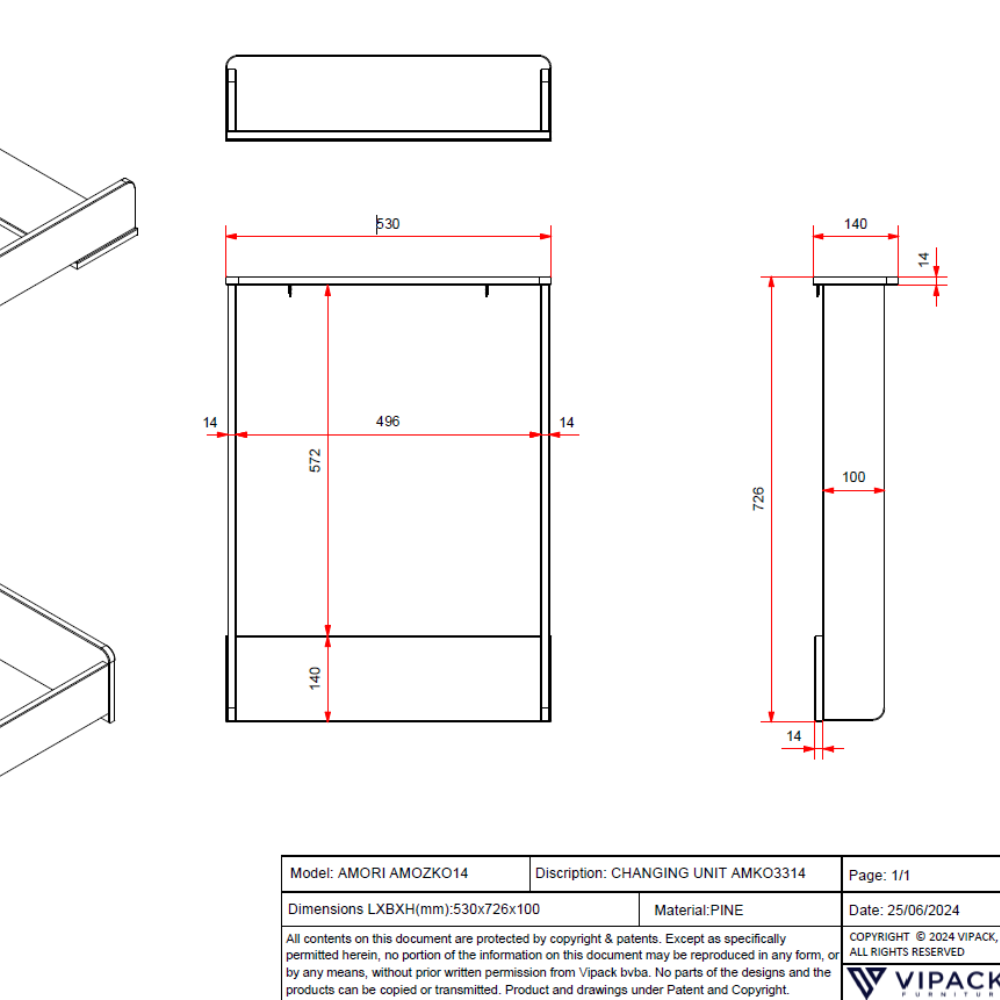 The Amori Dresser with Changing Top White baby room dresser with hearts & romantic charm includes attachment for changing or diaper mat & soft close drawers