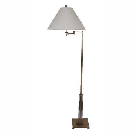 With its tapered fabric shade, the Annery Tall Floor Lamp (161cm) in antique brass provides warm, sophisticated lighting that is ideal for any area.