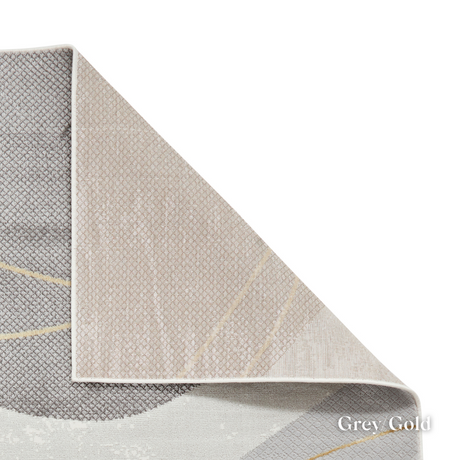 Introduce fresh style with the Apollo Modern Abstract Machine Made Rugs featuring a blend of bold designs, metallic yarn and soft multi textured pile.