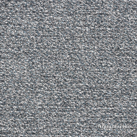 Textured aquamarine carpet sample
