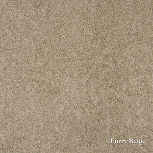 Textured beige color swatch with 'Furry Beige' label