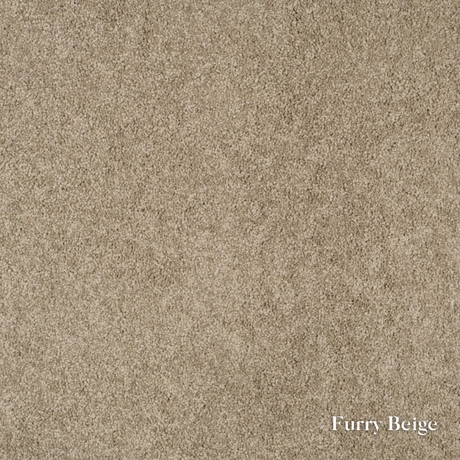 Textured beige color swatch with 'Furry Beige' label