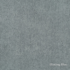 Textured blue color swatch labeled 'Hinting Blue'