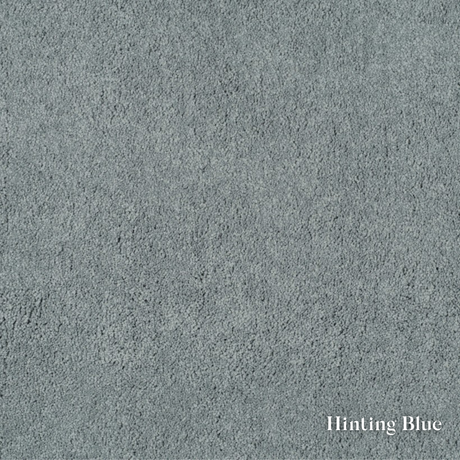 Textured blue color swatch labeled 'Hinting Blue'