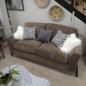 The Aspen Sofa range features a durable birch frame, plush reversible cushions and dark wood feet along with custom fabrics to choose from!
