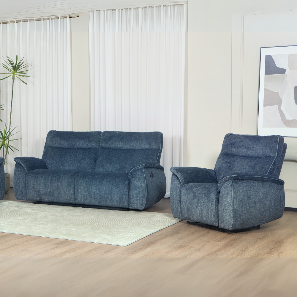 The Aston Recliner Sofa in Dark Grey features plush comfort, smooth recliners and modern style, perfect for relaxing in any living space