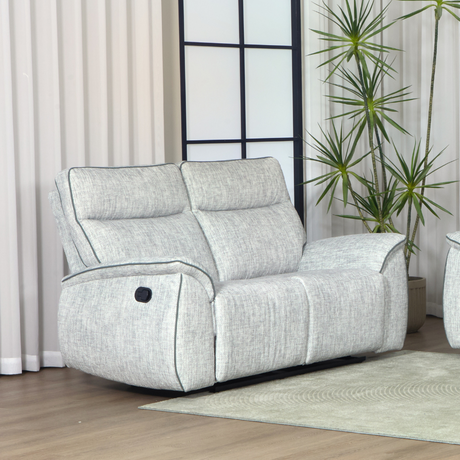 The Aston Recliner Sofa in Light Grey features plush comfort, smooth recliners and modern style, perfect for relaxing in any living space