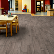 The Atlas Oak Anthracite Laminate Flooring - 12mm, grey oak look, AC5-rated, durable, eco-friendly and 5G Click install.