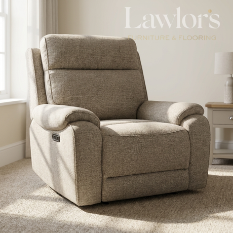 Grey recliner armchair in a room