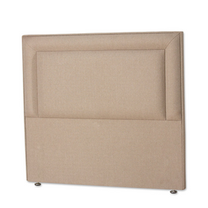 The Azura Fabric Bed Headboard features 6" bold border, plush padding, custom fabric, colour & size options, adding style to any bed!