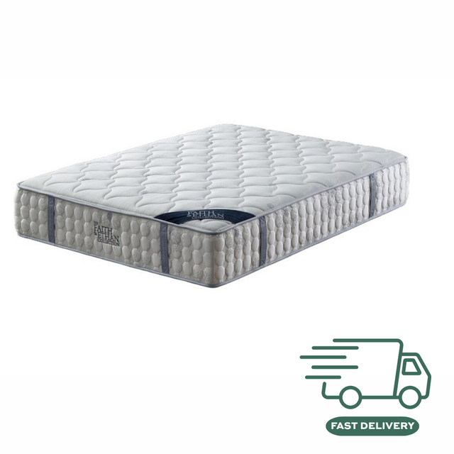 The Velora Azzuri Bed Mattress features 3000 pocket spring, cooling visco foam, antibacterial Belgian damask and medium to firm support stability