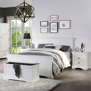 Bella Bedstead, Wooden Bedframe, White Bed