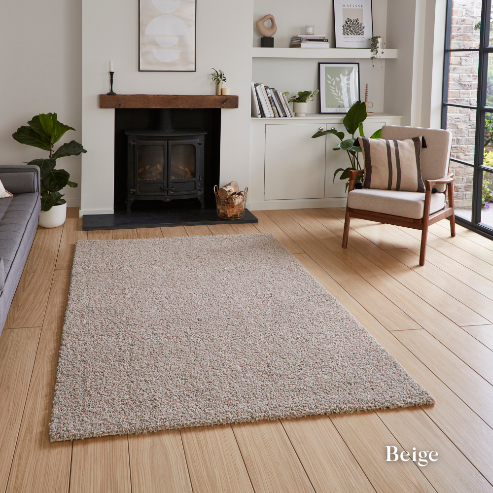 Add freshness with the eco-friendly Bali Plain Shaggy Machine Made Rugs range with 100% recycled polyester, ultra soft pile & durable machine made design.