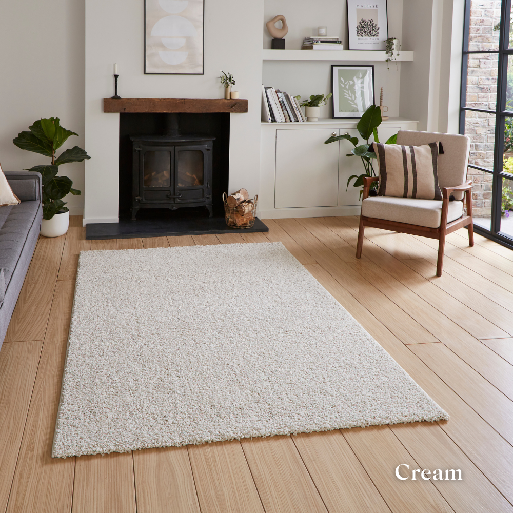 Add freshness with the eco-friendly Bali Plain Shaggy Machine Made Rugs range with 100% recycled polyester, ultra soft pile & durable machine made design.
