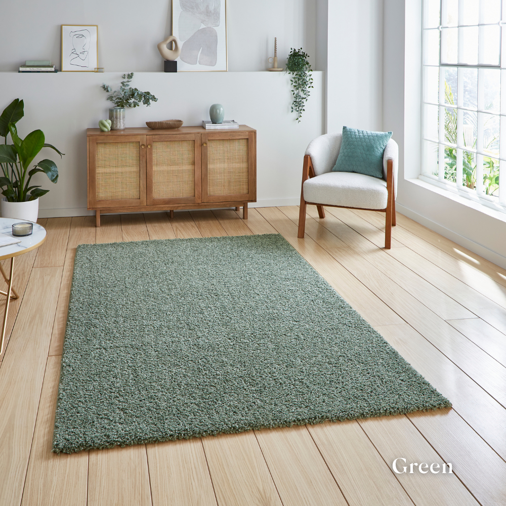 Add freshness with the eco-friendly Bali Plain Shaggy Machine Made Rugs range with 100% recycled polyester, ultra soft pile & durable machine made design.