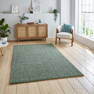 Add freshness with the eco-friendly Bali Plain Shaggy Machine Made Rugs range with 100% recycled polyester, ultra soft pile & durable machine made design.