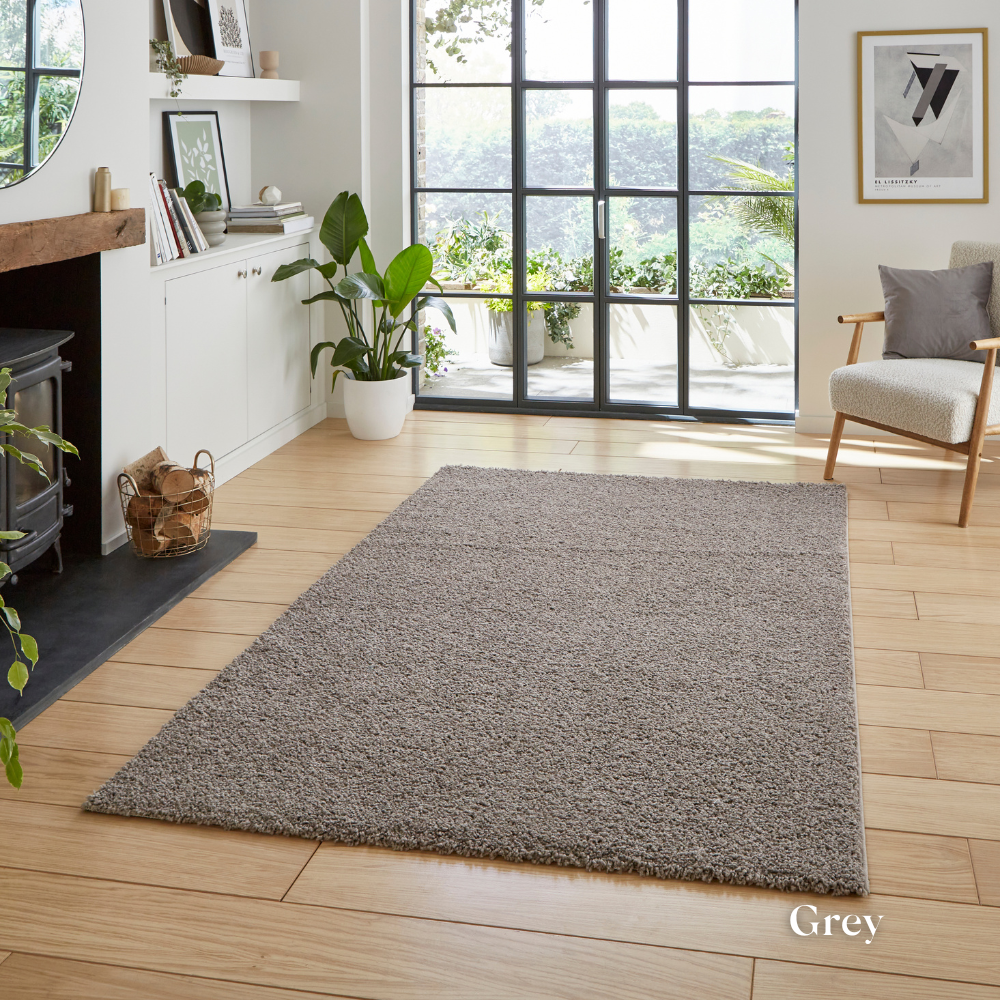 Add freshness with the eco-friendly Bali Plain Shaggy Machine Made Rugs range with 100% recycled polyester, ultra soft pile & durable machine made design.