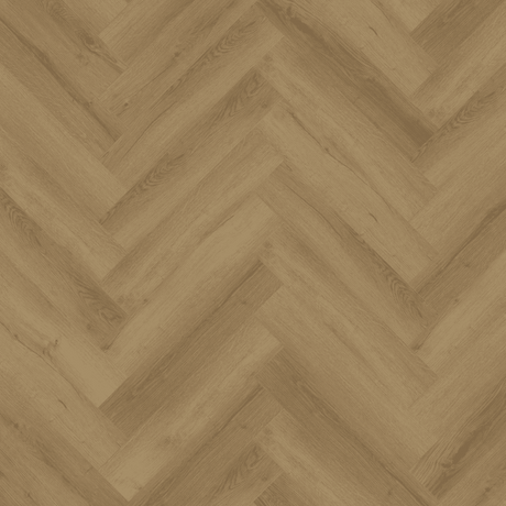 Barley Oak Herringbone SPC Flooring - 4mm, waterproof SPC core, sound-reducing underlayment and underfloor heating.