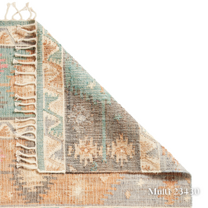 Add some style with the Bazaar Jute Natural Hand Woven Rugs offering strong & organic class with sustainable jute, wool & polyester in a flat weave design